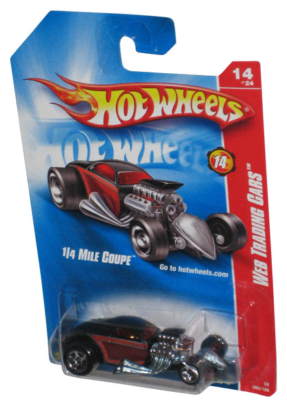 Hot Wheels Web Trading Cars 14/24 (2007) Black & Burgendy 1/4 Mile Coupe Car 090/196