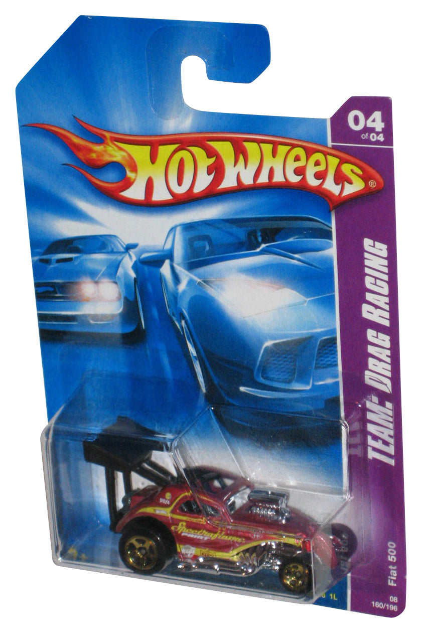 Hot Wheels Team Drag Racing 4/4 (2007) Red Fiat 500 Car 160/196