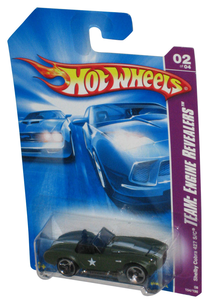 Hot Wheels Team Engine Revealers 2/4 (2007) Green Shelby Cobra 427 S/C Car 154/196
