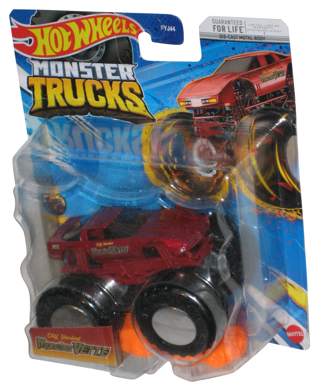 Hot Wheels Monster Trucks (2022) Red Cliff Stardust Vette Toy Truck