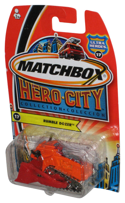 Matchbox Ultra Heroes (2003) Hero City Orange & Red Rumble Dozer Construction Toy #17