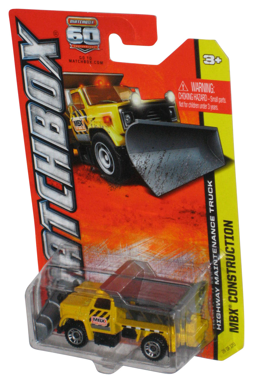 Matchbox MBX Construction (2012) Yellow Highway Maintenance Truck Toy 26/120