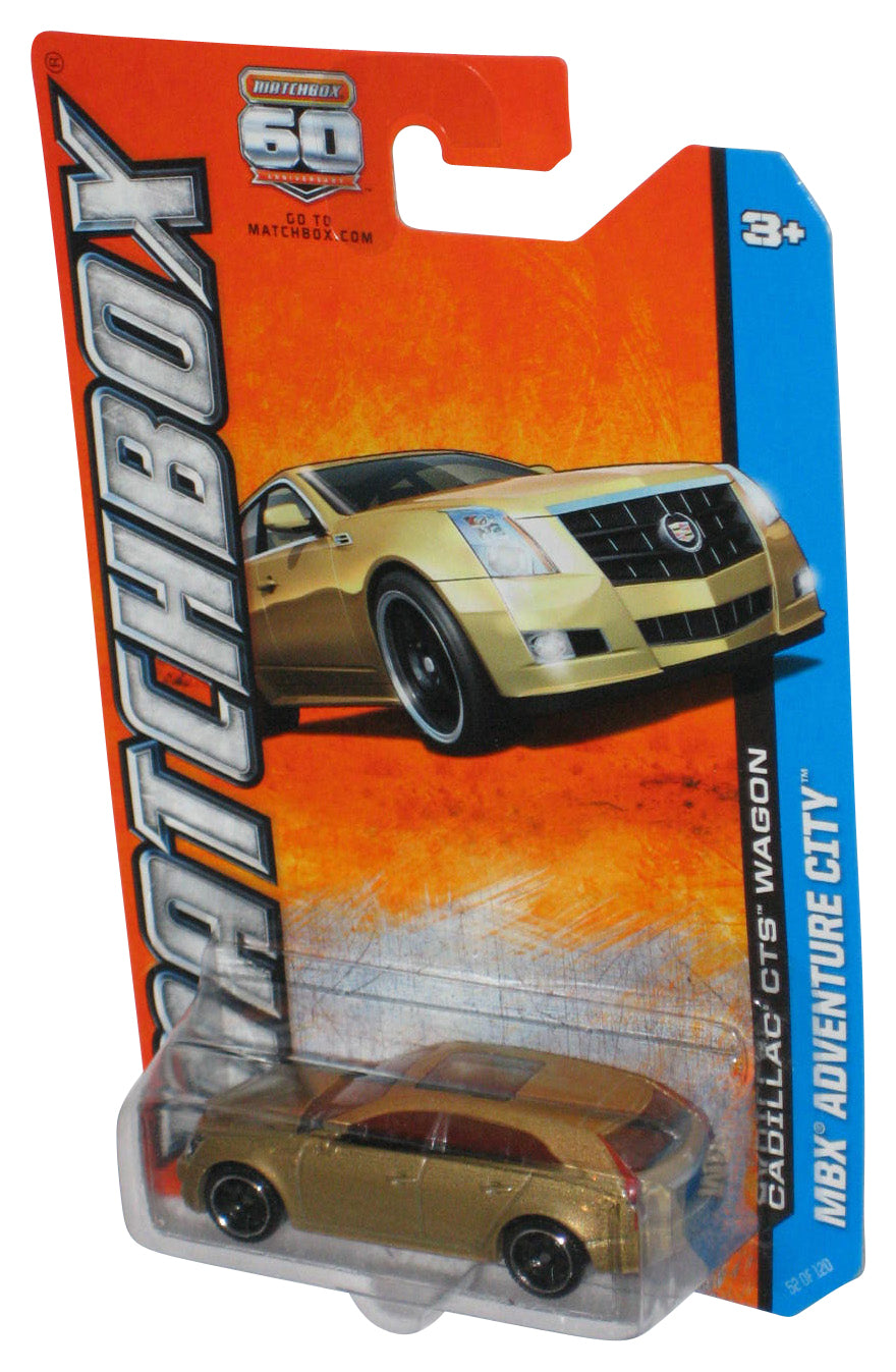 Matchbox MBX Adventure City (2012) Gold Cadillac CTS Wagon Car 52/120