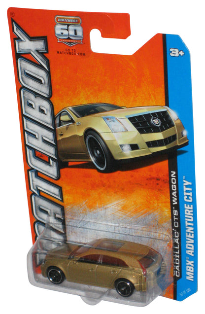 Matchbox MBX Adventure City (2012) Gold Cadillac CTS Wagon Car 52/120