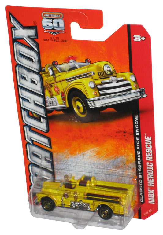 Matchbox MBX Heroic Rescue (2012) Classic Seagrave Fire Engine Yellow Toy Truck 17/120