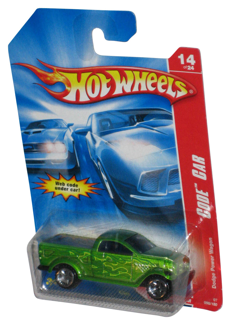 Hot Wheels Code Car 14/24 (2006) Green Dodge Power Wagon Toy Truck 098/180