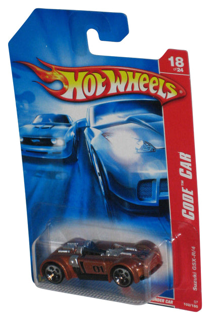 Hot Wheels Code Car 18/24 (2006) Gold Suzuki GSX-R/4 Toy Car 102/180
