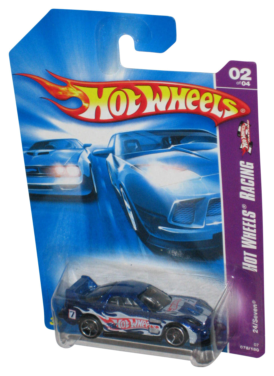 Hot Wheels Racing 02/04 (2006) Blue 24/Seven Toy Car 078/180
