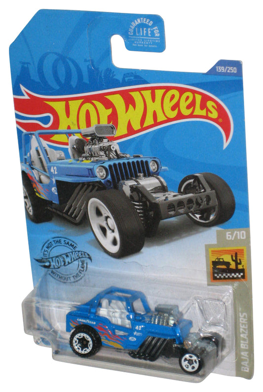 Hot Wheels Baja Blazers 6/10 (2017) Blue '42 Willys MB Jeep Car 139/250