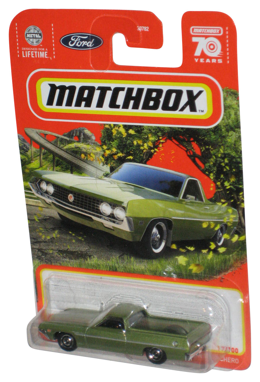 Matchbox Ford 1970 Ranchero (2022) Mattel Green Toy Car 17/100