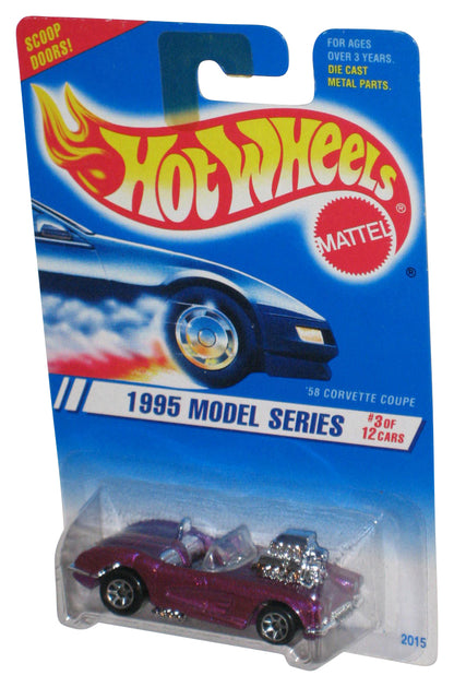 Hot Wheels 1995 Model Series Purple '58 Corvette Coupe Car 3/12