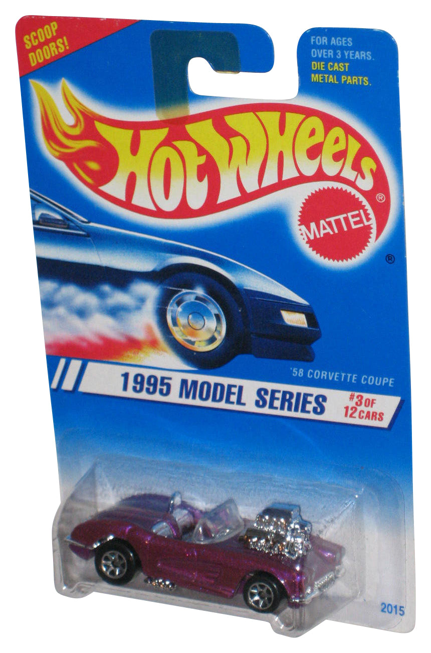 Hot Wheels 1995 Model Series Purple '58 Corvette Coupe Car 3/12