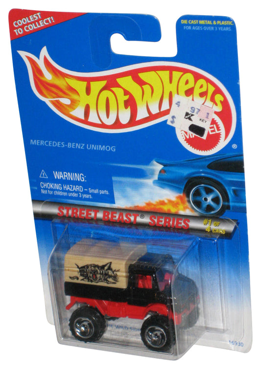 Hot Wheels Street Beasts Series 1/4 Black & Red Mercedes-Benz Unimog Toy #557