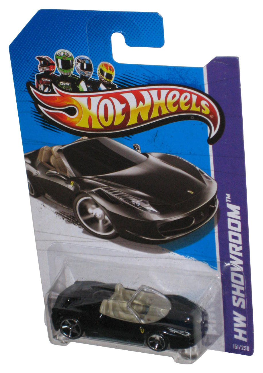 Hot Wheels HW Showroom (2012) Black Ferrari 458 Spider Car 151/250