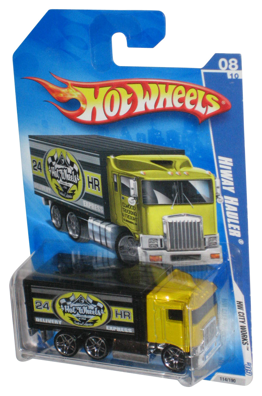 Hot Wheels HW City Works 08/10 '09 Black & Yellow Hiway Hauler Toy Truck 114/190