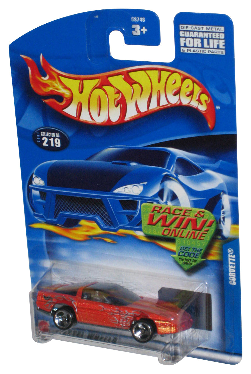 Hot Wheels Burnt Orange Corvette (2001) Mattel Die-Cast Toy Car #219