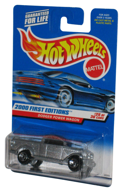 Hot Wheels 2000 First Editions 25/36 Silver Dodge Power Wagon Toy Truck #085