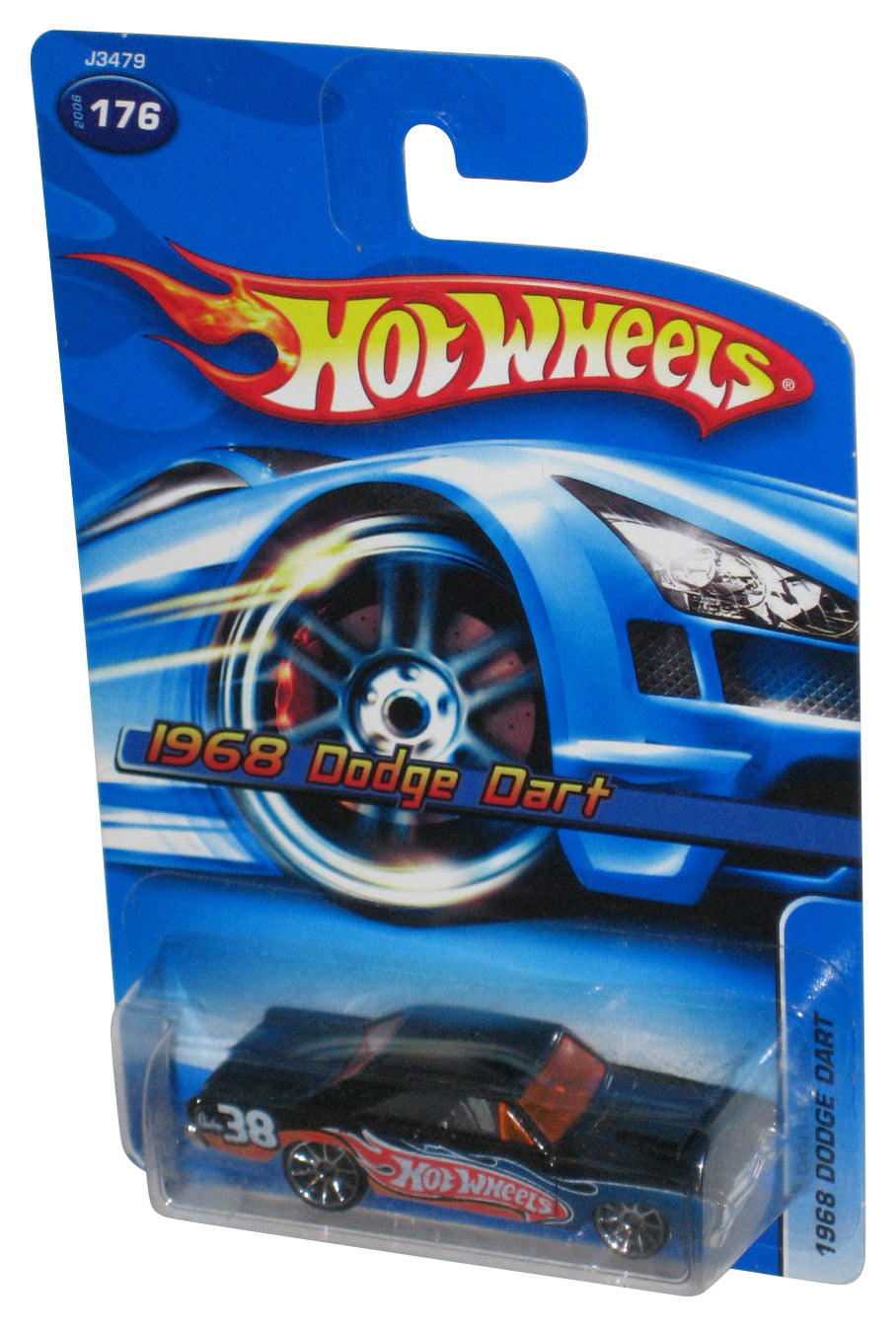 Hot Wheels 1968 Dodge Dart (2006) Black Die-Cast Car #176