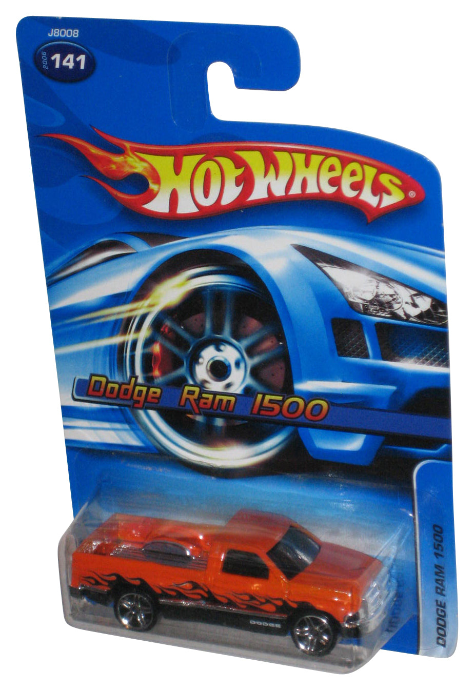 Hot Wheels Dodge Ram 1500 (2006) Mattel Orange Toy Truck #141 - (Plastic Small Dent)