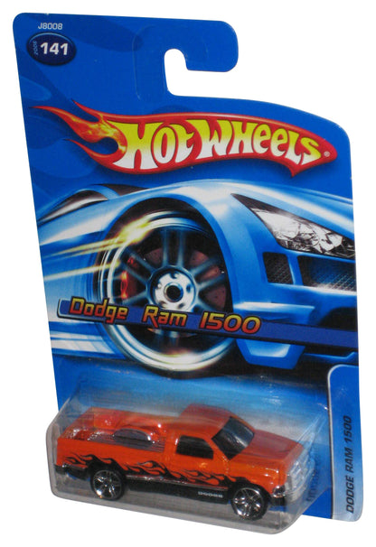 Hot Wheels Dodge Ram 1500 (2006) Mattel Orange Toy Truck #141 - (Plastic Small Dent)