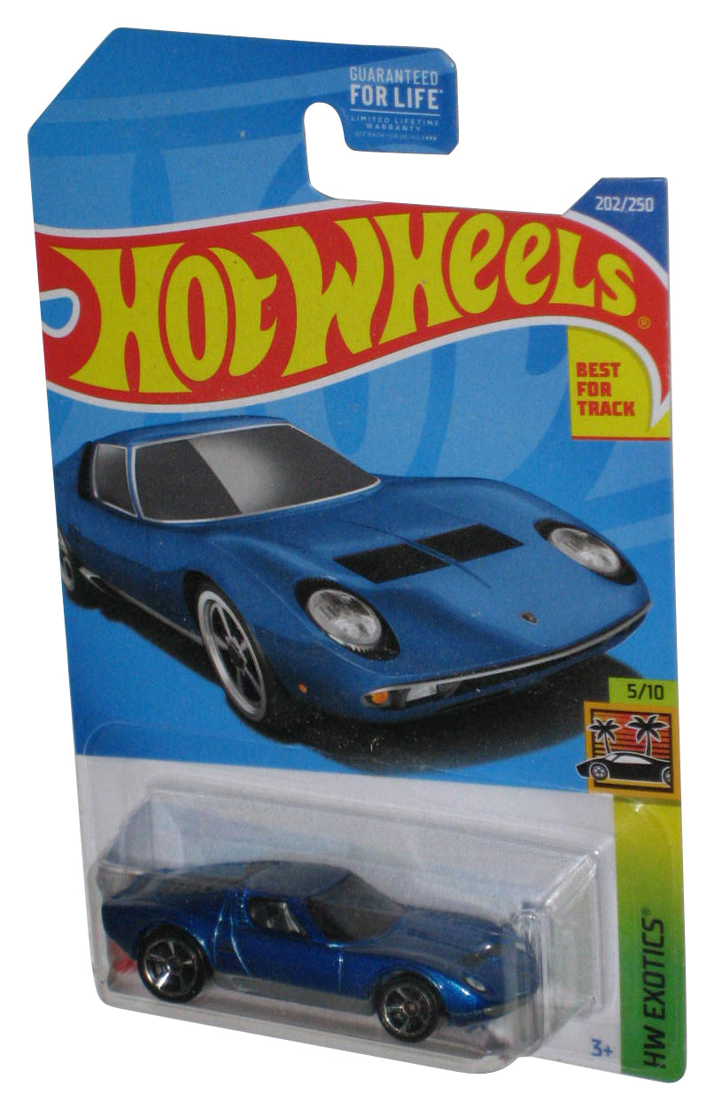 Hot Wheels HW Exotics 5/10 (2021) Blue '71 Lamborghini Miura SV Car 202/250