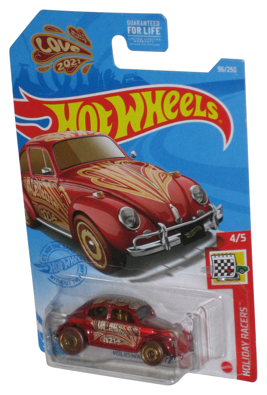 Hot Wheels Holiday Racers 4/5 (2020) Red Love Volkswagen Beetle Car 96/250