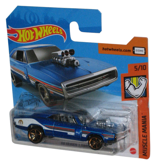 Hot Wheels '70 Dodge Charger R/T (2017) Muscle Mania Blue Car 5/10 - (Short Card)