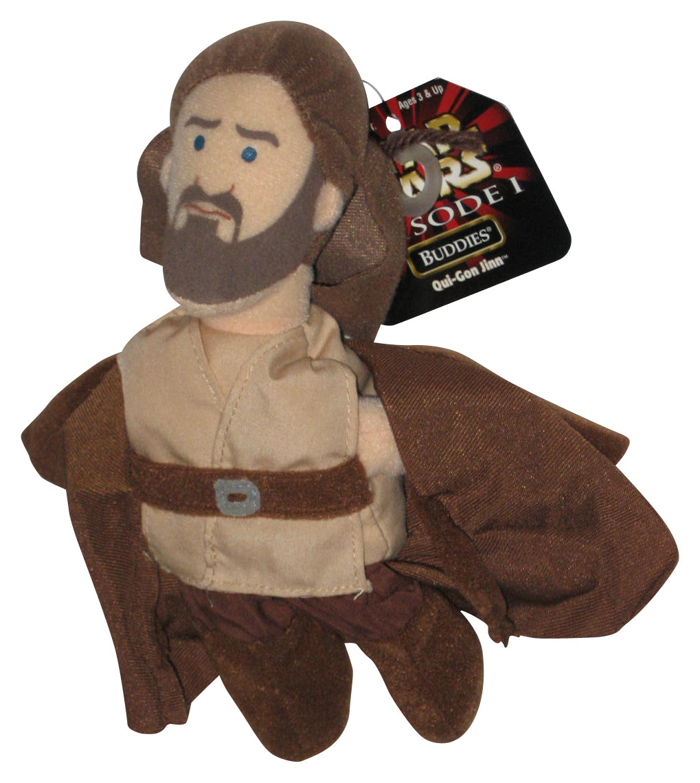 Star Wars Episode I Buddies Qui-Gon Jinn (1998) Hasbro 7-Inch Toy Plush