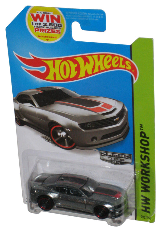 Hot Wheels HW Workshop (2013) Chevy Camaro Special Silver Car 202/250 - (Plastic Small Dent)