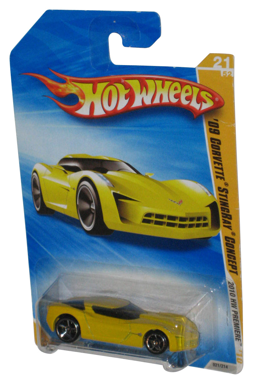 Hot Wheels 2010 HW Premiere Yellow '09 Corvette Stingray Concept Car 021/214