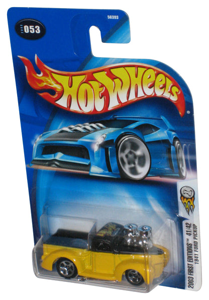 Hot Wheels 2003 First Editions 41/42 Yellow 1941 Ford Pickup Toy Truck #053