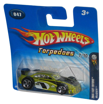 Hot Wheels 2005 First Editions (2005) Green Torpedoes Slider Car #047 - (Short Card)