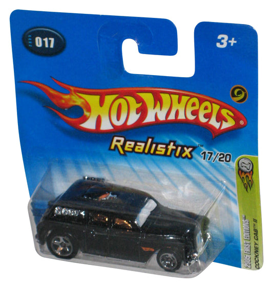 Hot Wheels 2005 First Editions Realistix Cockney Cab II Black Car #017 - (Short Card)
