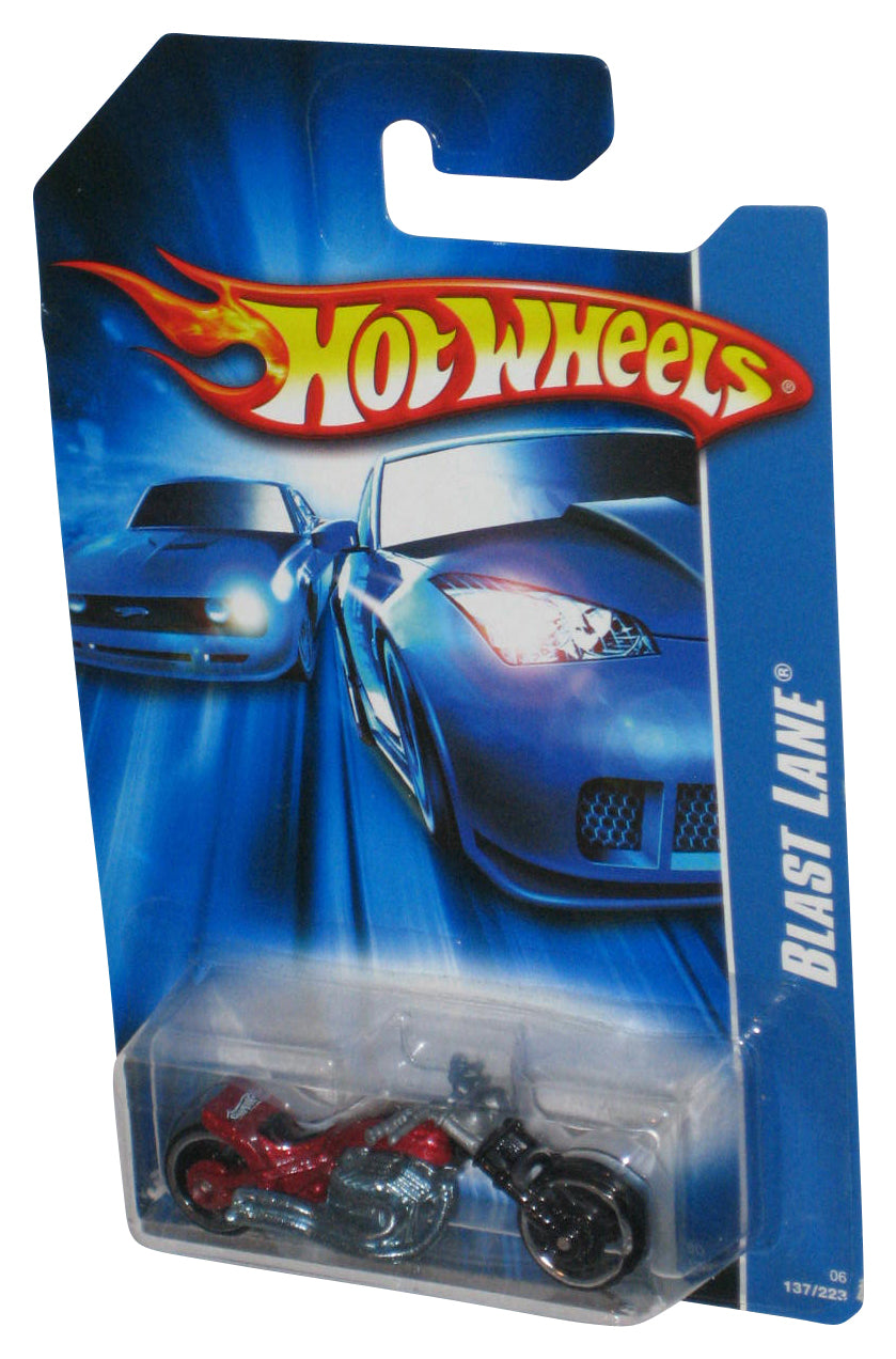 Hot Wheels Blast Lane (2006) Red Motorcycle Bike Toy 137/223