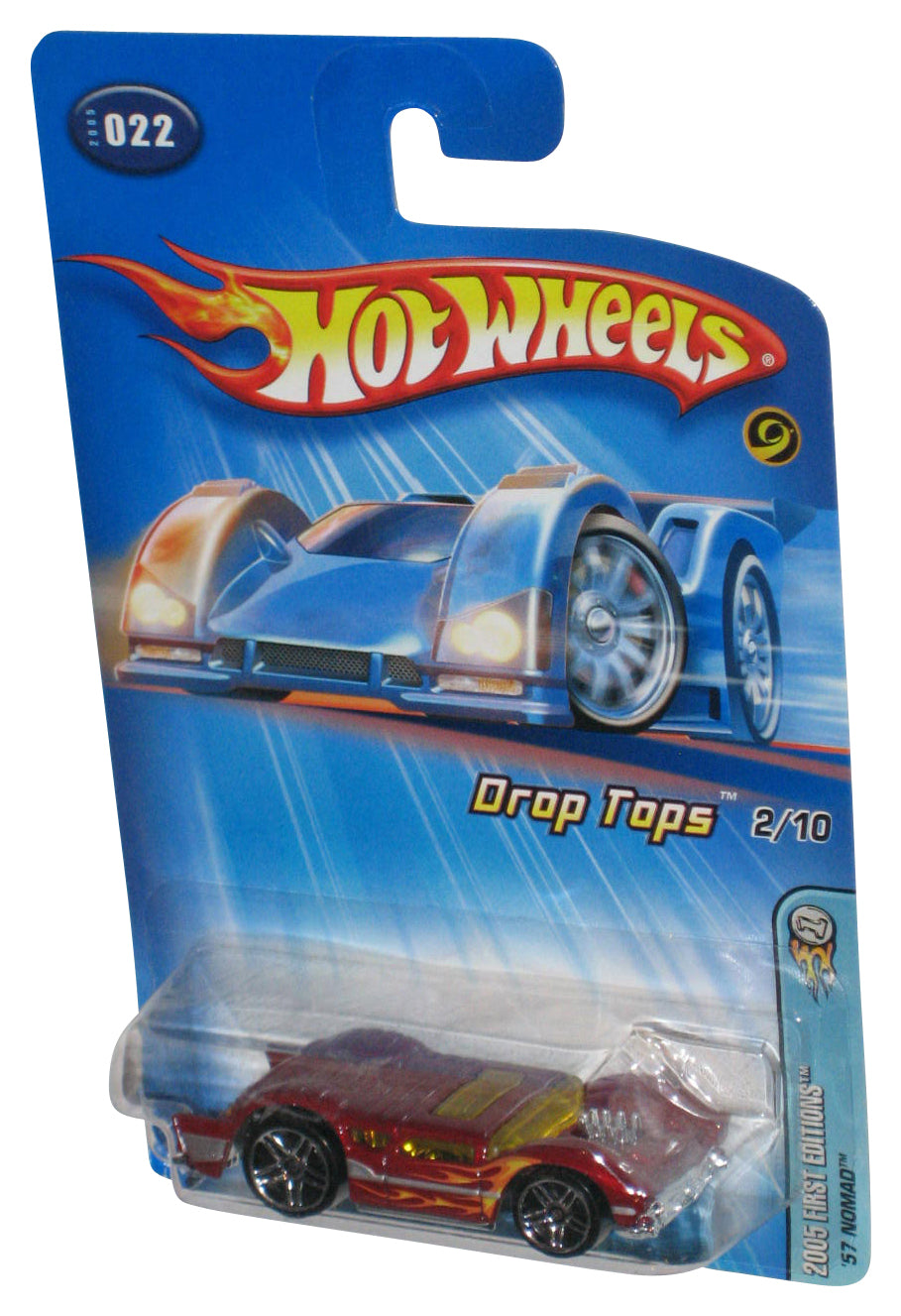 Hot Wheels Drop Tops 2/10 2005 First Editions Red '57 Nomad Toy Car #022