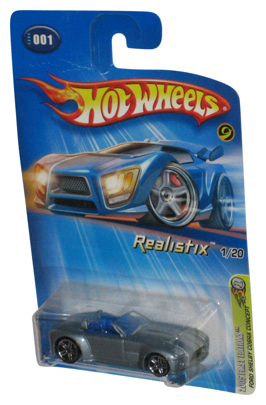 Hot Wheels 2005 First Editions Realistix 1/20 Silver Ford Shelby Cobra Concept Car #001