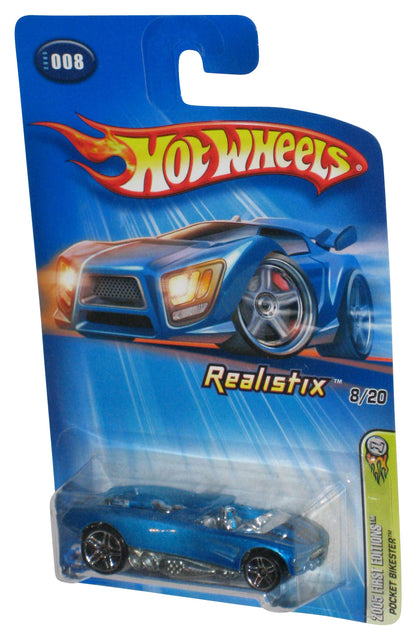 Hot Wheels 2005 First Editions Realistix 8/20 Blue Pocket Bikester Car #008
