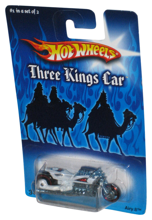 Hot Wheels Three Kings Car (2006) Airy 8 White Motorcycle Bike Toy 1/2