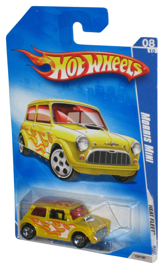 Hot Wheels Heat Fleet '09 8/10 Yellow Morris Mini Toy Car 124/190