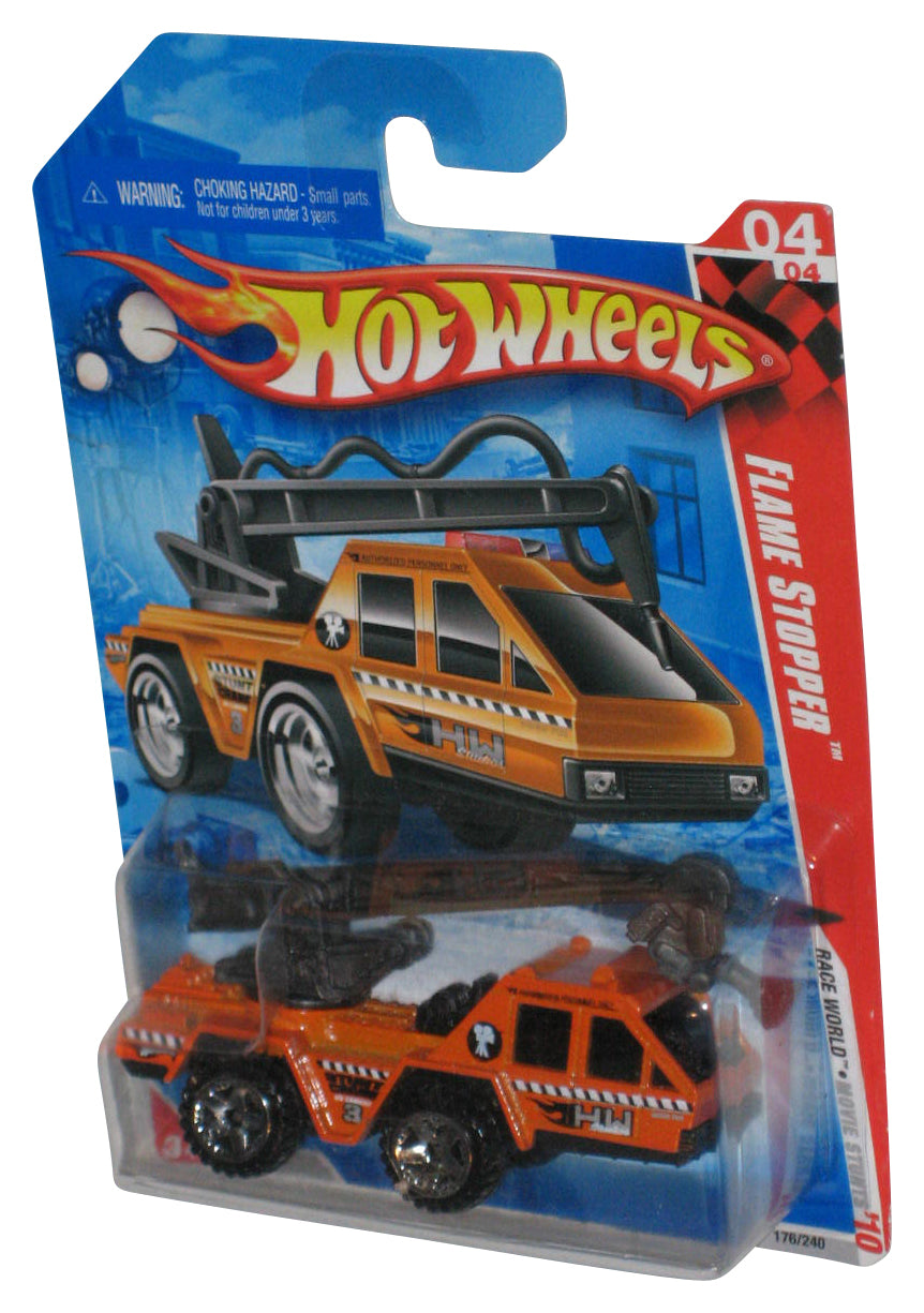 Hot Wheels Race World Movie Stunts '10 4/4 Orange Flame Stopper Toy 176/240