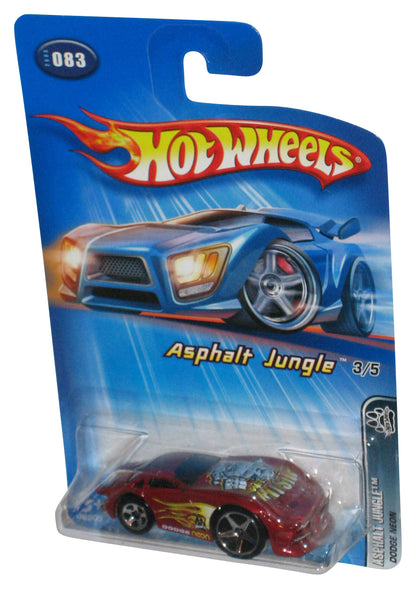 Hot Wheels Asphalt Jungle 3/5 (2005) Red Dodge Neon Toy Car #083