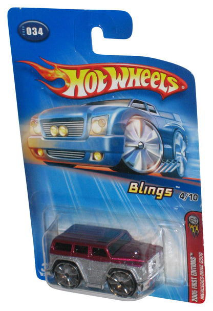Hot Wheels 2005 First Editions Blings 4/10 (2005) Pink & Silver Mercedes-Benz G500 Car #034