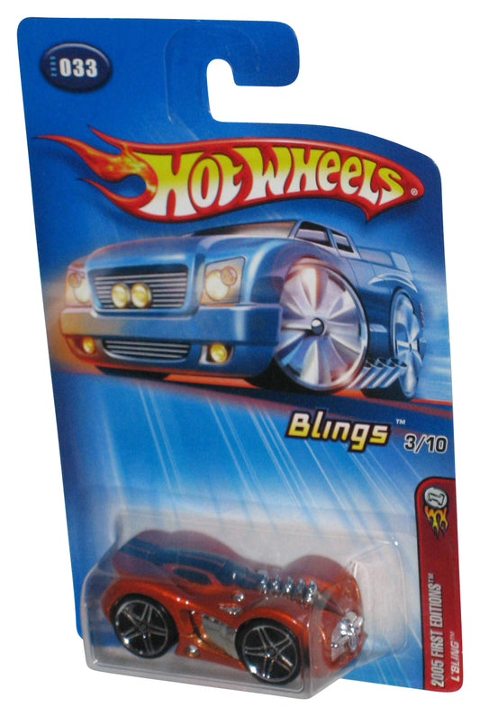 Hot Wheels 2005 First Editions Blings 3/10 Orange L'Bling Toy Car #033