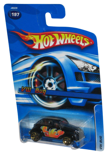 Hot Wheels VW Bug (2006) Mattel Black Die-Cast Toy Car #197