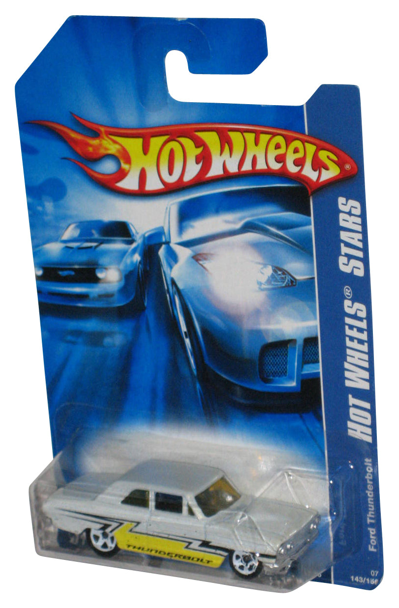 Hot Wheels 2007 All Stars White & Yelow Ford Thunderbolt Toy Car 143/180