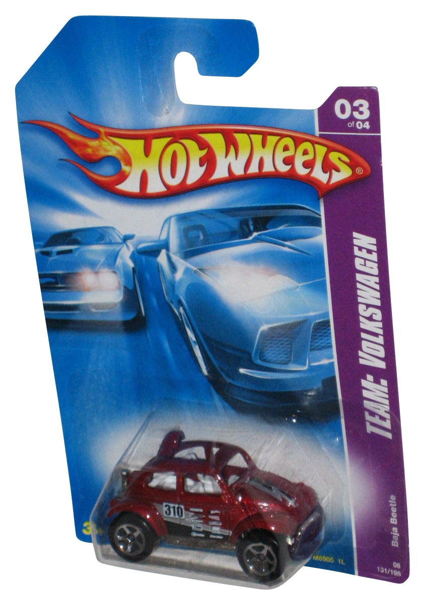 Hot Wheels Team Volkswagen 3/4 (2007) Red Baja Beetle Car 131/172