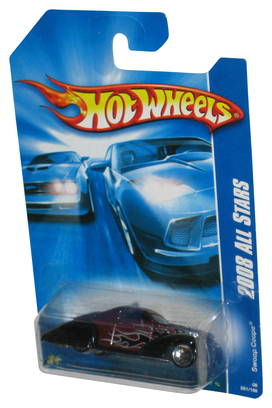 Hot Wheels 2008 All Stars Black & Burgandy Swoop Coupe Car 051/196