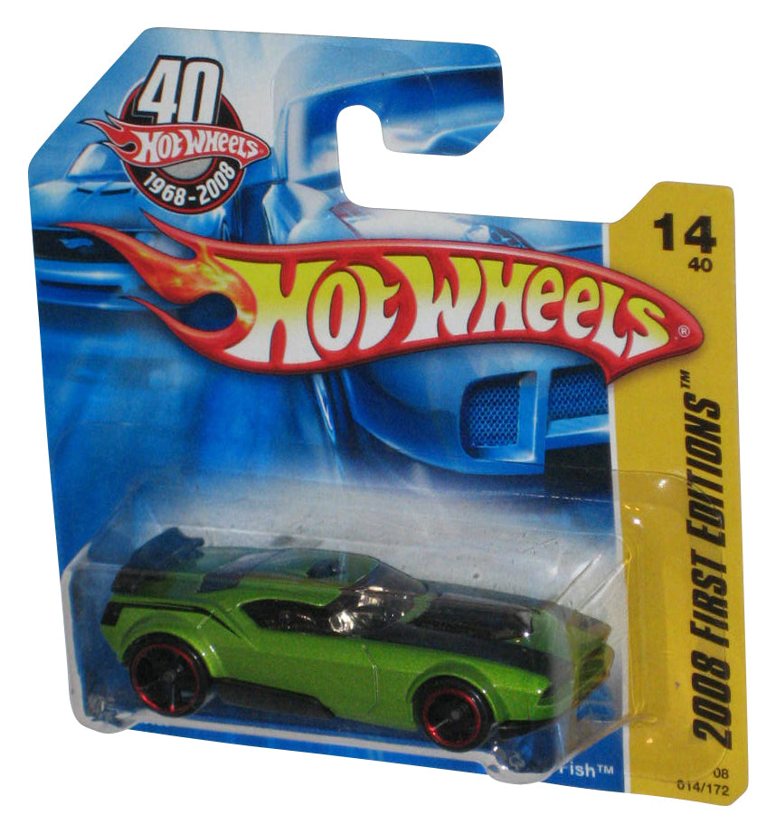 Hot Wheels 40th 2008 New Models 14/40 Green Fast Fish Toy Car 014/196 - (Short Card)