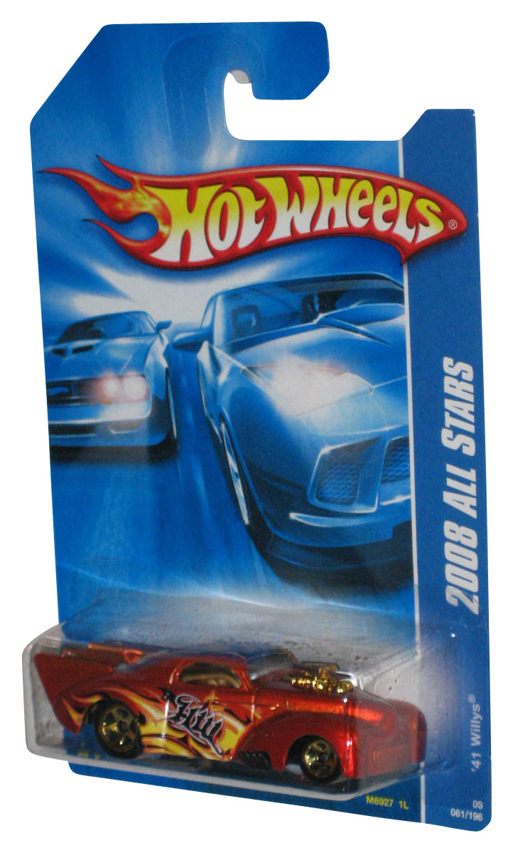 Hot Wheels 2008 All Stars Red '41 Willys Toy Car 061/196