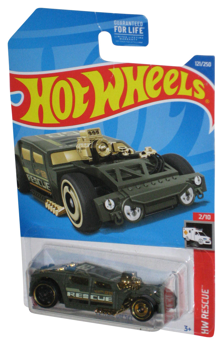 Hot Wheels HW Rescue 2/10 (2021) Green Lethal Diesel Toy Car 121/250